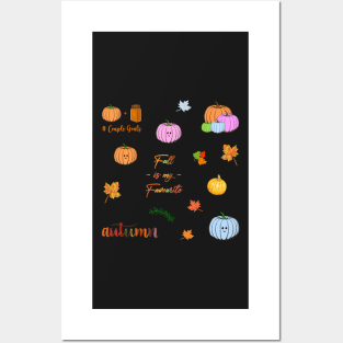 Autumn/Fall Design Sticker Pack Posters and Art